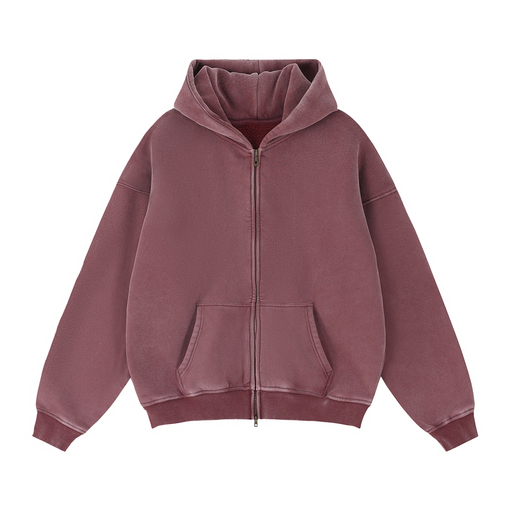 Zip-Through Fleece Hoodie "Fear May Be The Key"