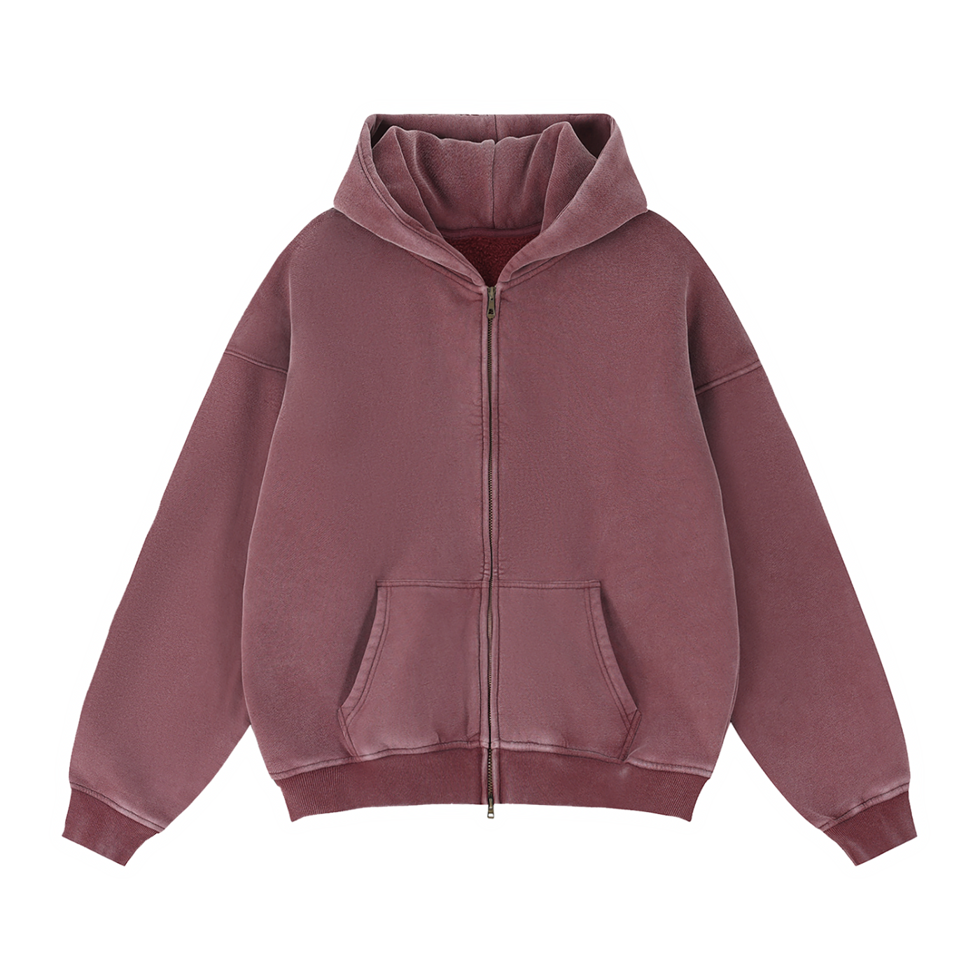 Zip-Through Fleece Hoodie "Fear May Be The Key"
