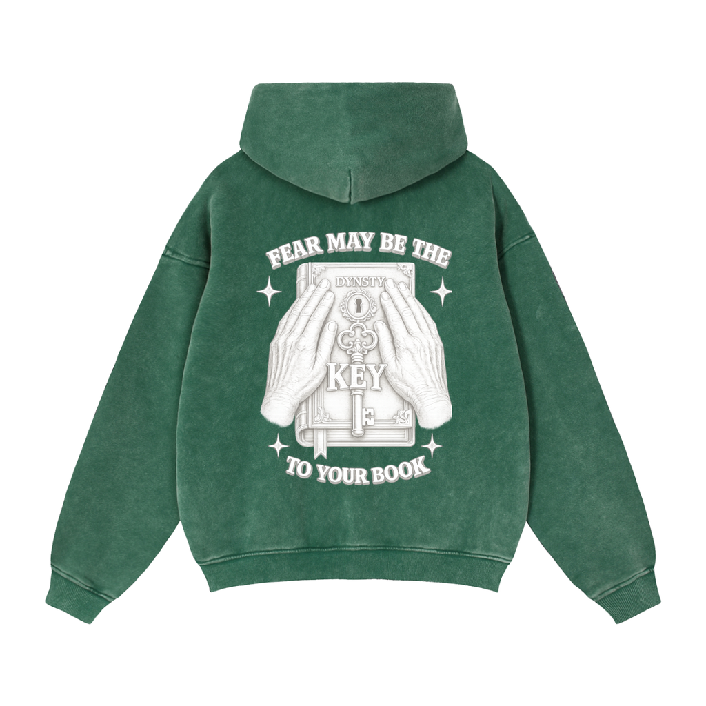 Zip-Through Fleece Hoodie "Fear May Be The Key"