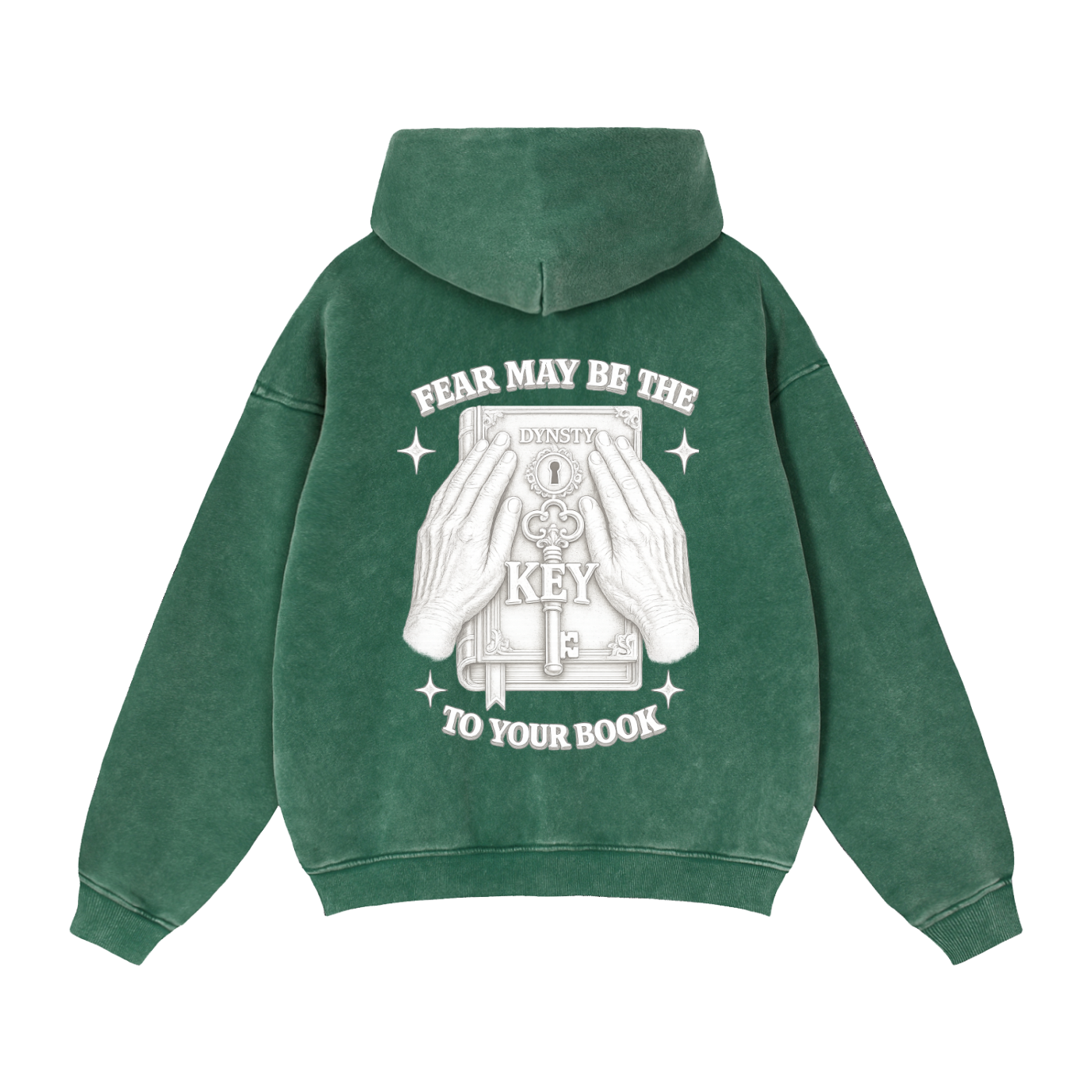 Zip-Through Fleece Hoodie "Fear May Be The Key"