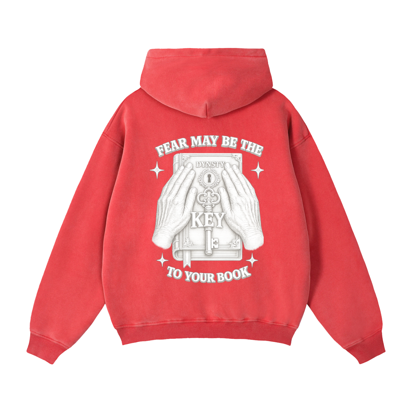 Zip-Through Fleece Hoodie "Fear May Be The Key"