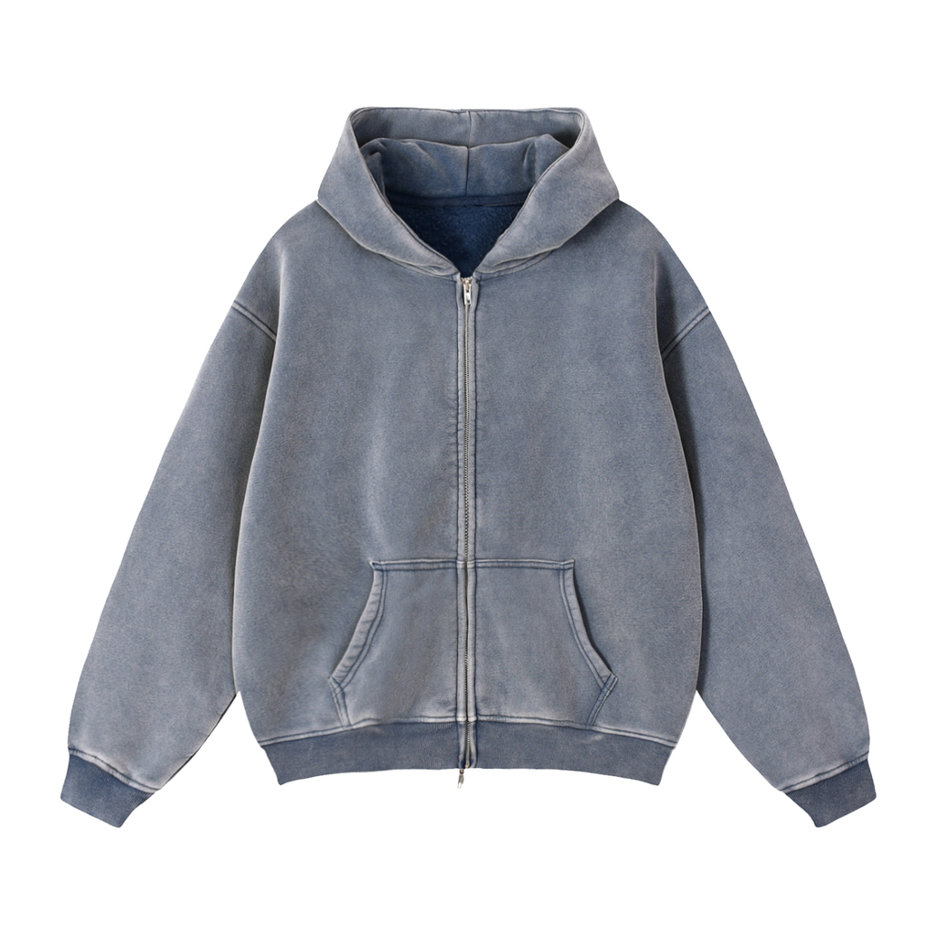 Zip-Through Fleece Hoodie "Fear May Be The Key"