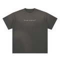 Hand-Frayed Sunfade Paint Splatter T-Shirt "Fear May Be The Key"