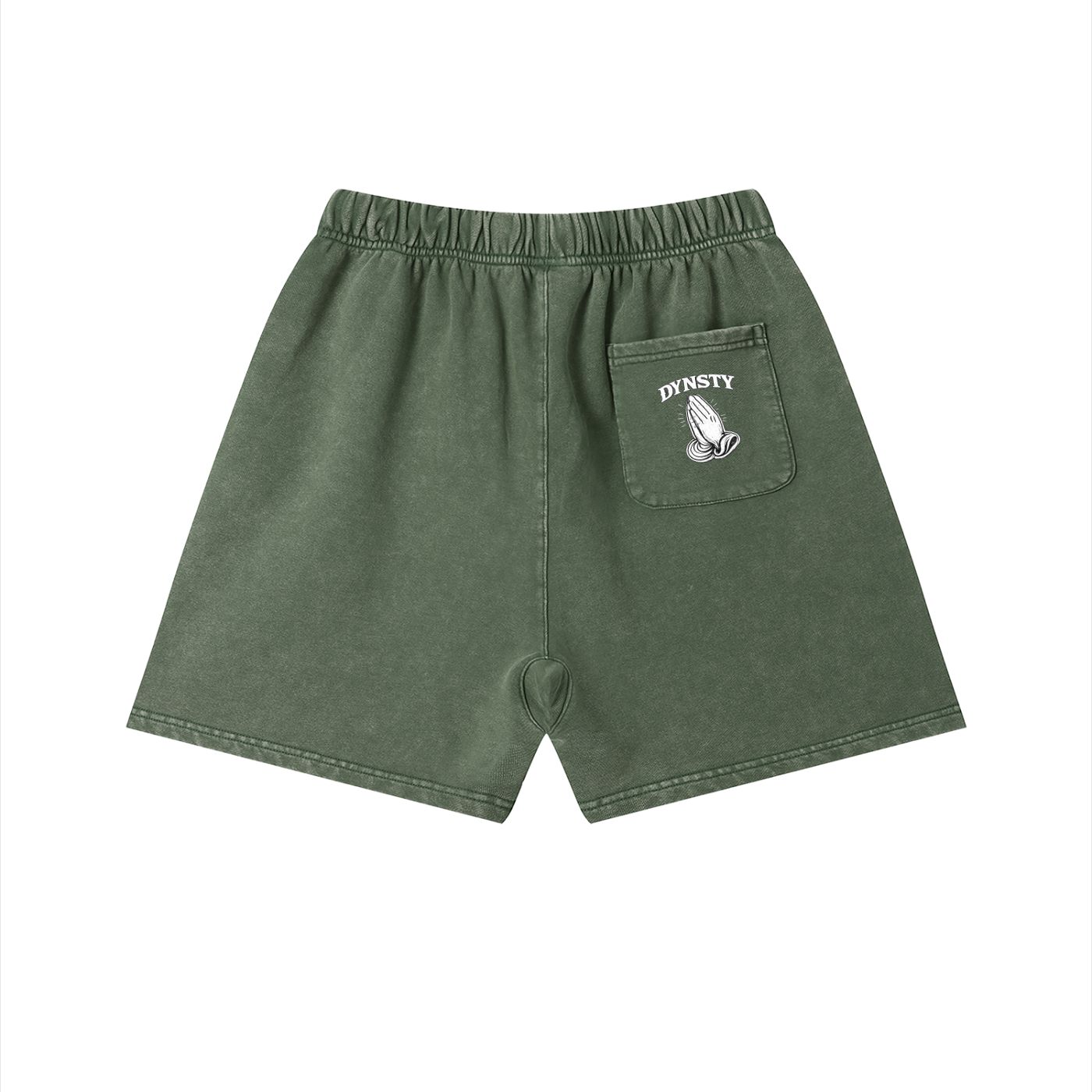 Vintage Wash Cotton Shorts "Fear May Be The Key"