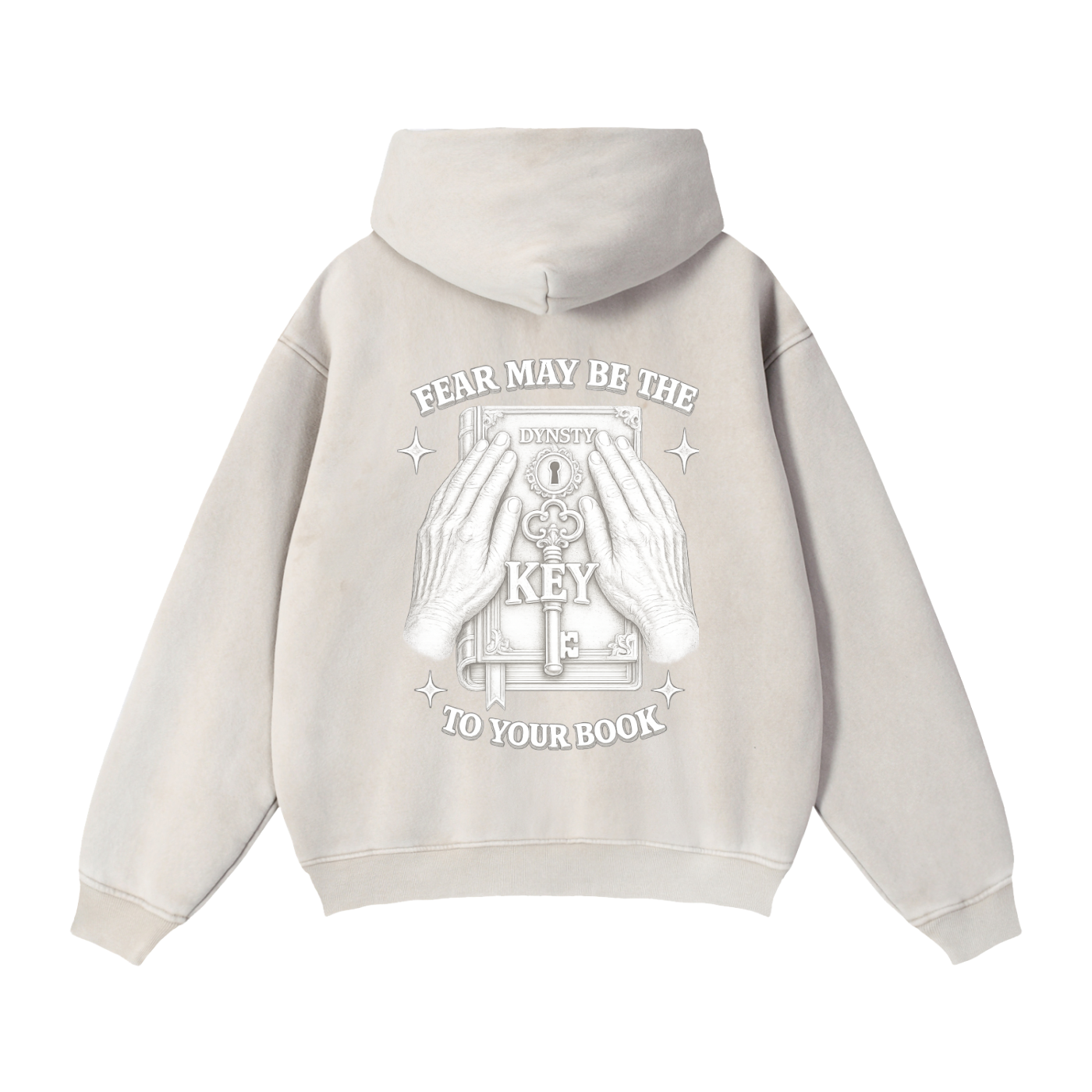 Zip-Through Fleece Hoodie "Fear May Be The Key"