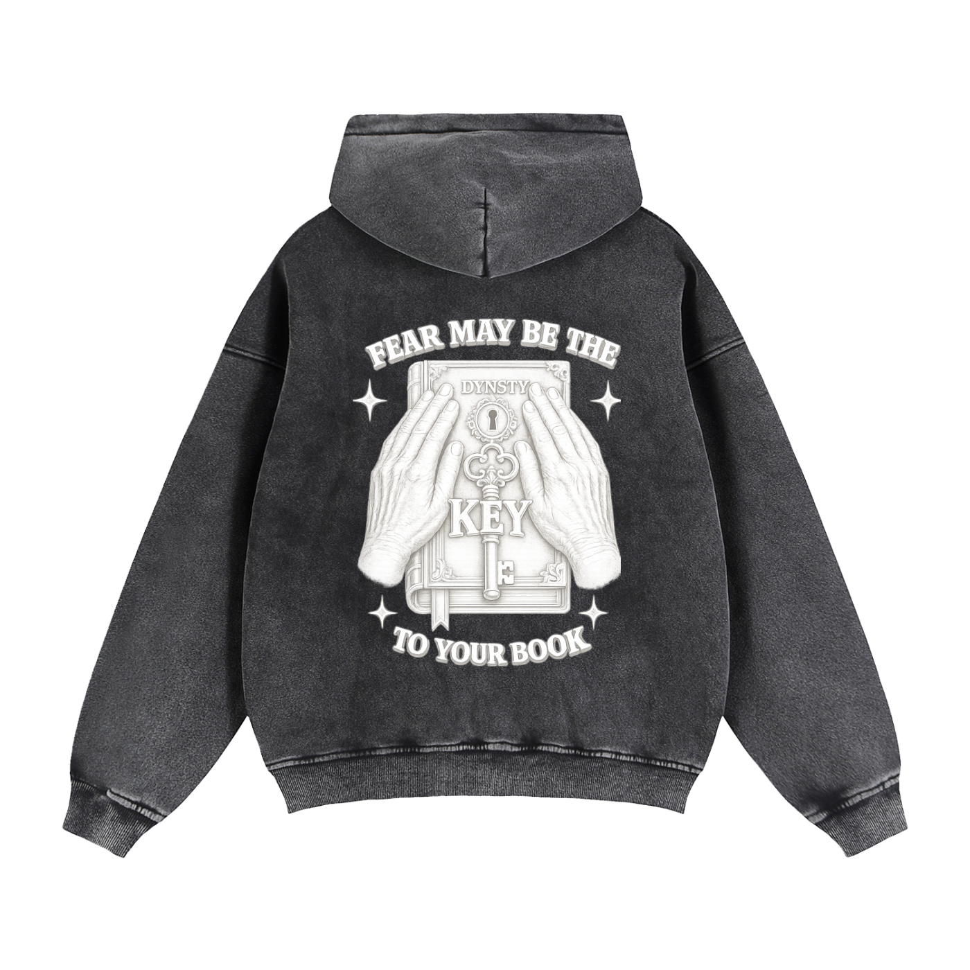 Zip-Through Fleece Hoodie "Fear May Be The Key"
