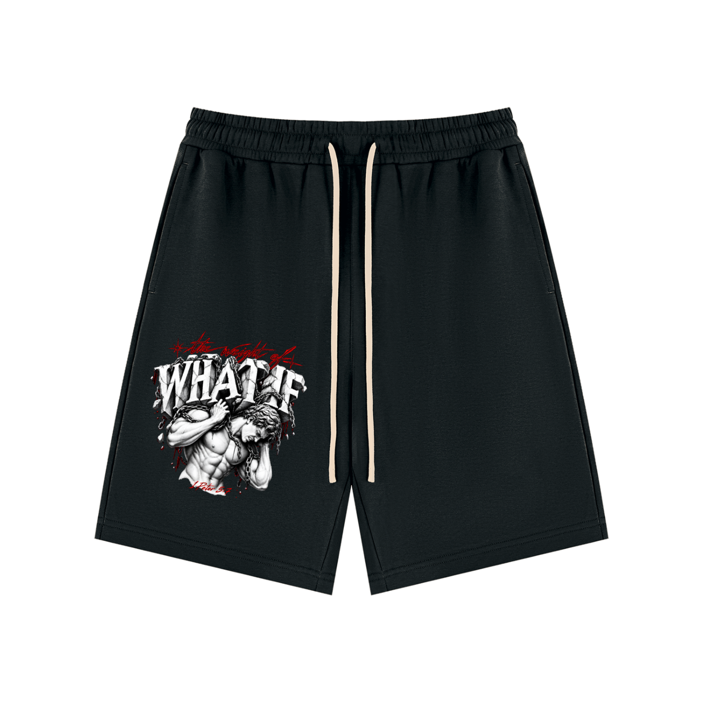 Drawstring Shorts "The Weight of What If"