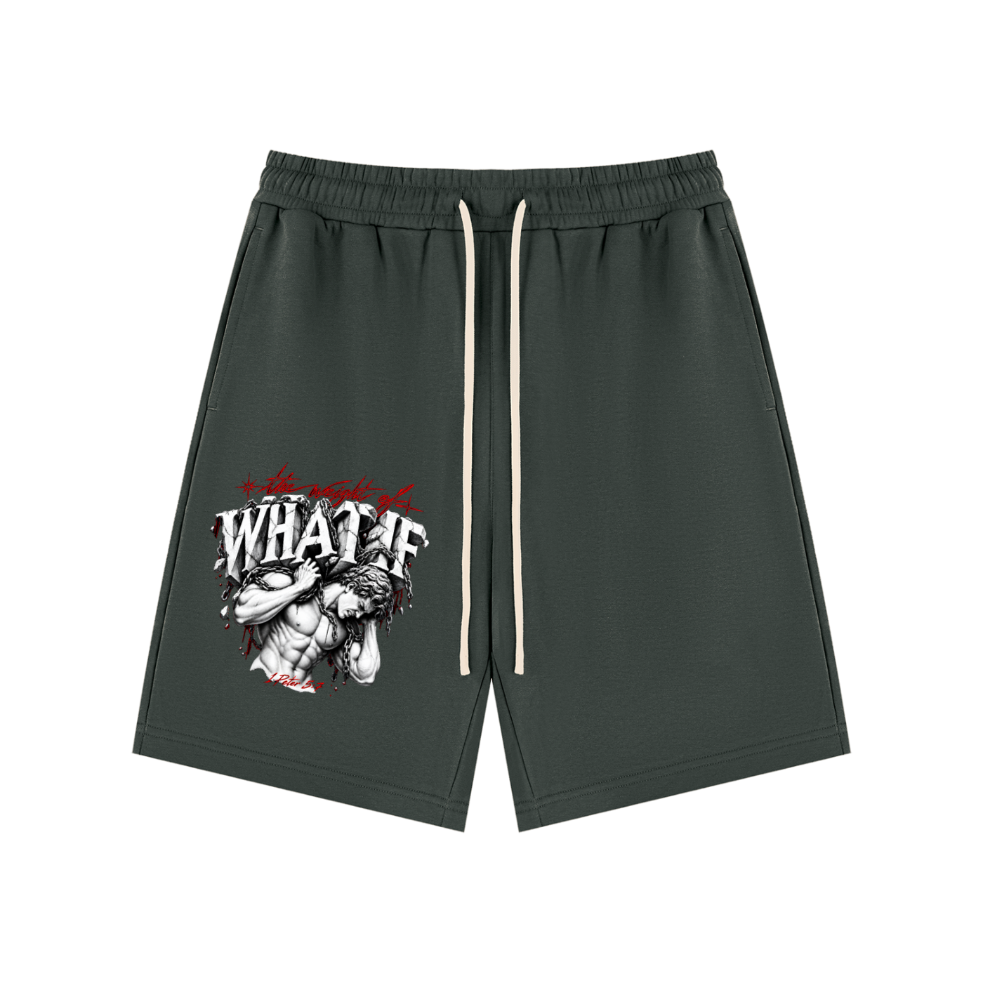 Drawstring Shorts "The Weight of What If"