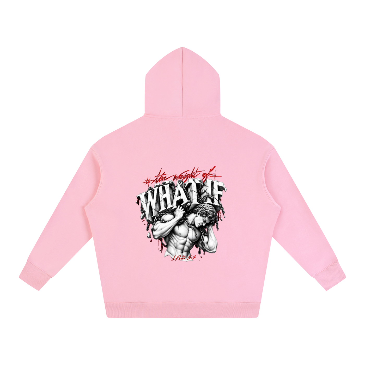 Oversize Fleeced Hoodie "The Weight of What If"