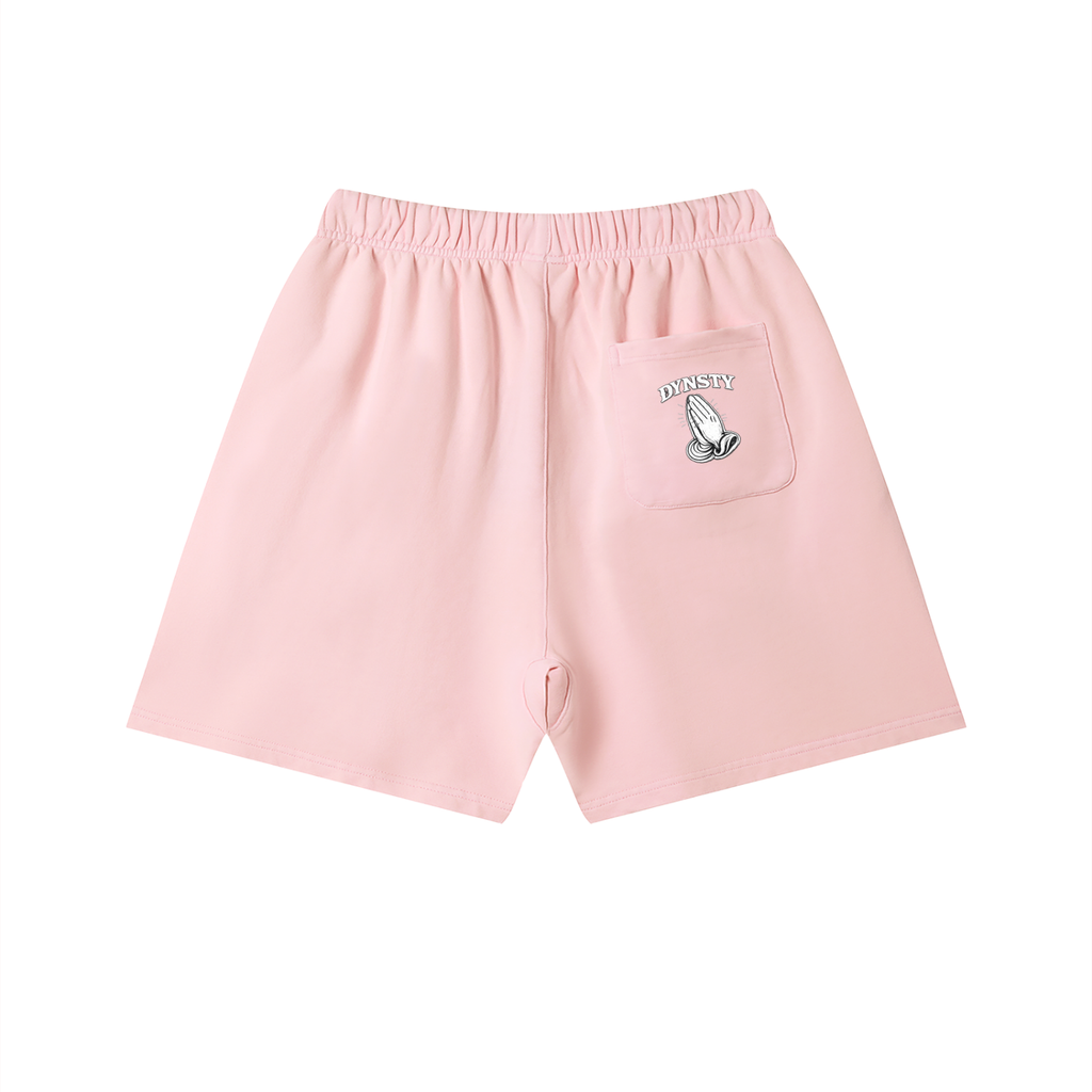 Vintage Wash Cotton Shorts "Fear May Be The Key"