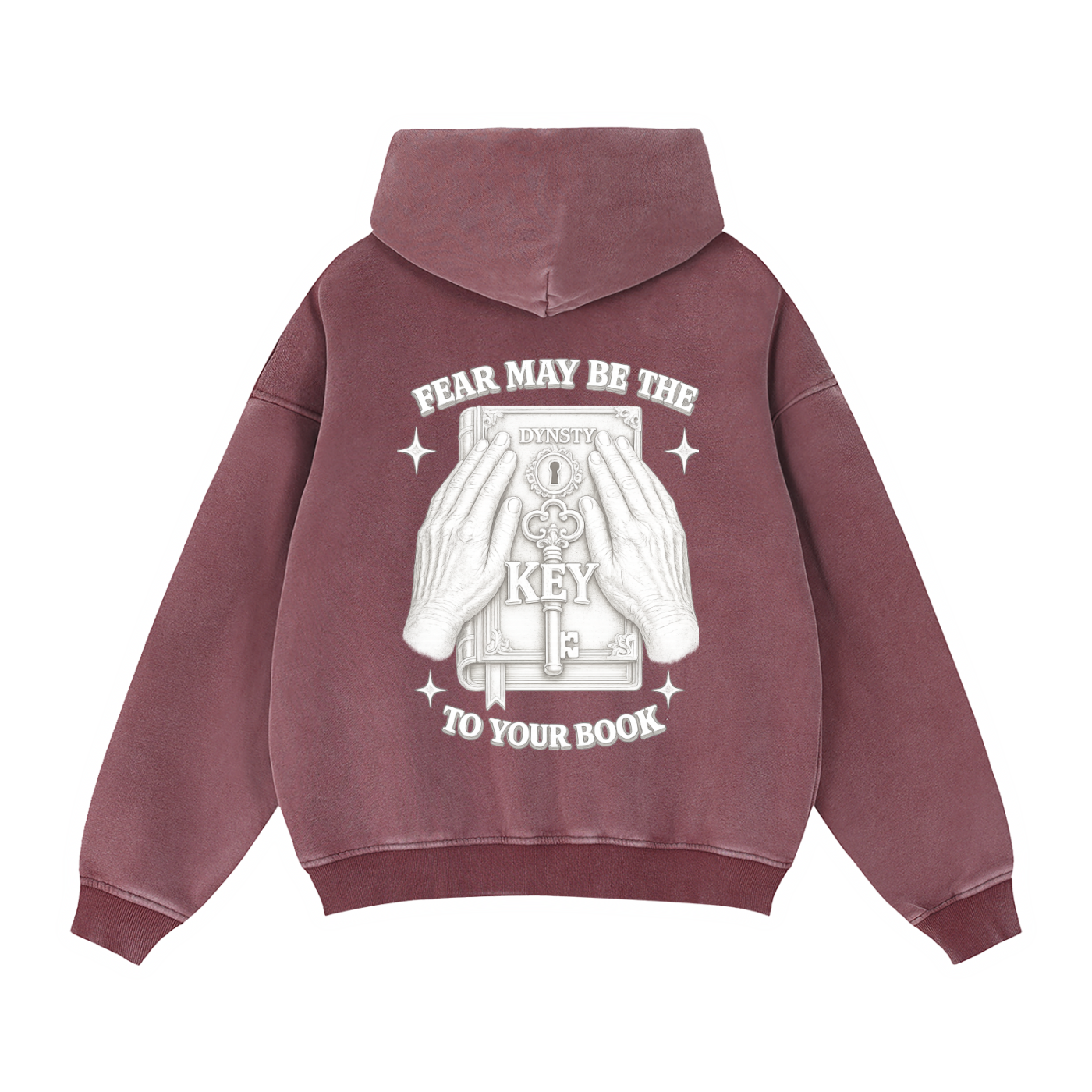 Zip-Through Fleece Hoodie "Fear May Be The Key"