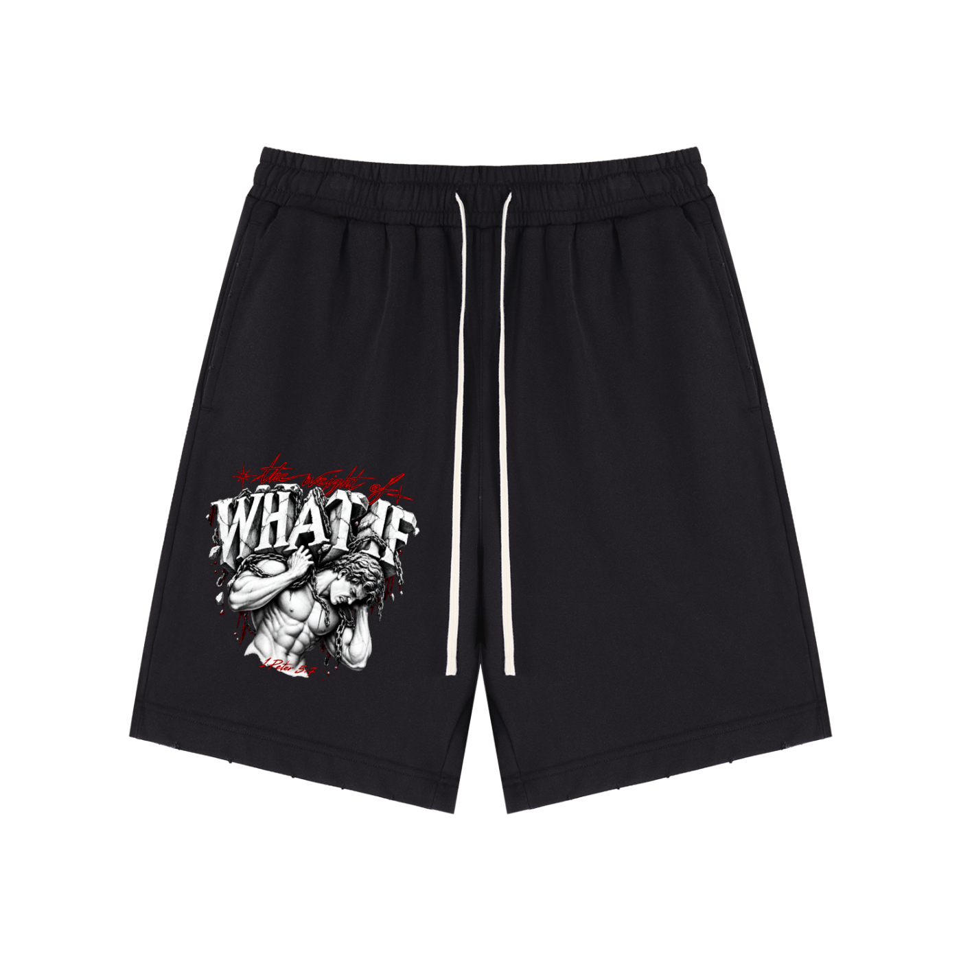 Drawstring Shorts "The Weight of What If"