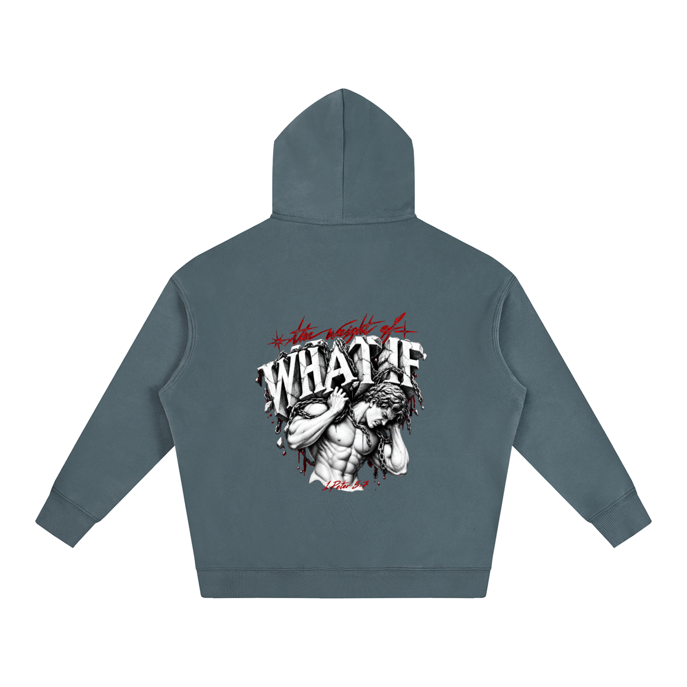 Oversize Fleeced Hoodie "The Weight of What If"