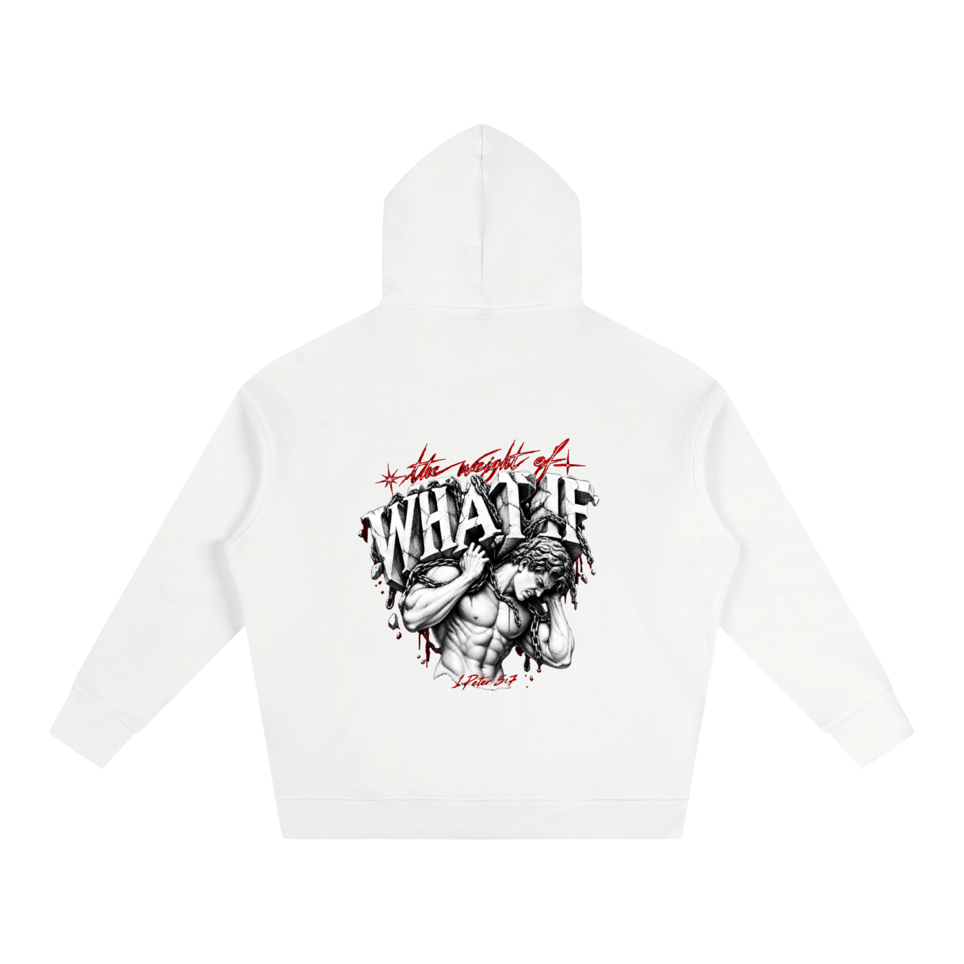 Oversize Fleeced Hoodie "The Weight of What If"