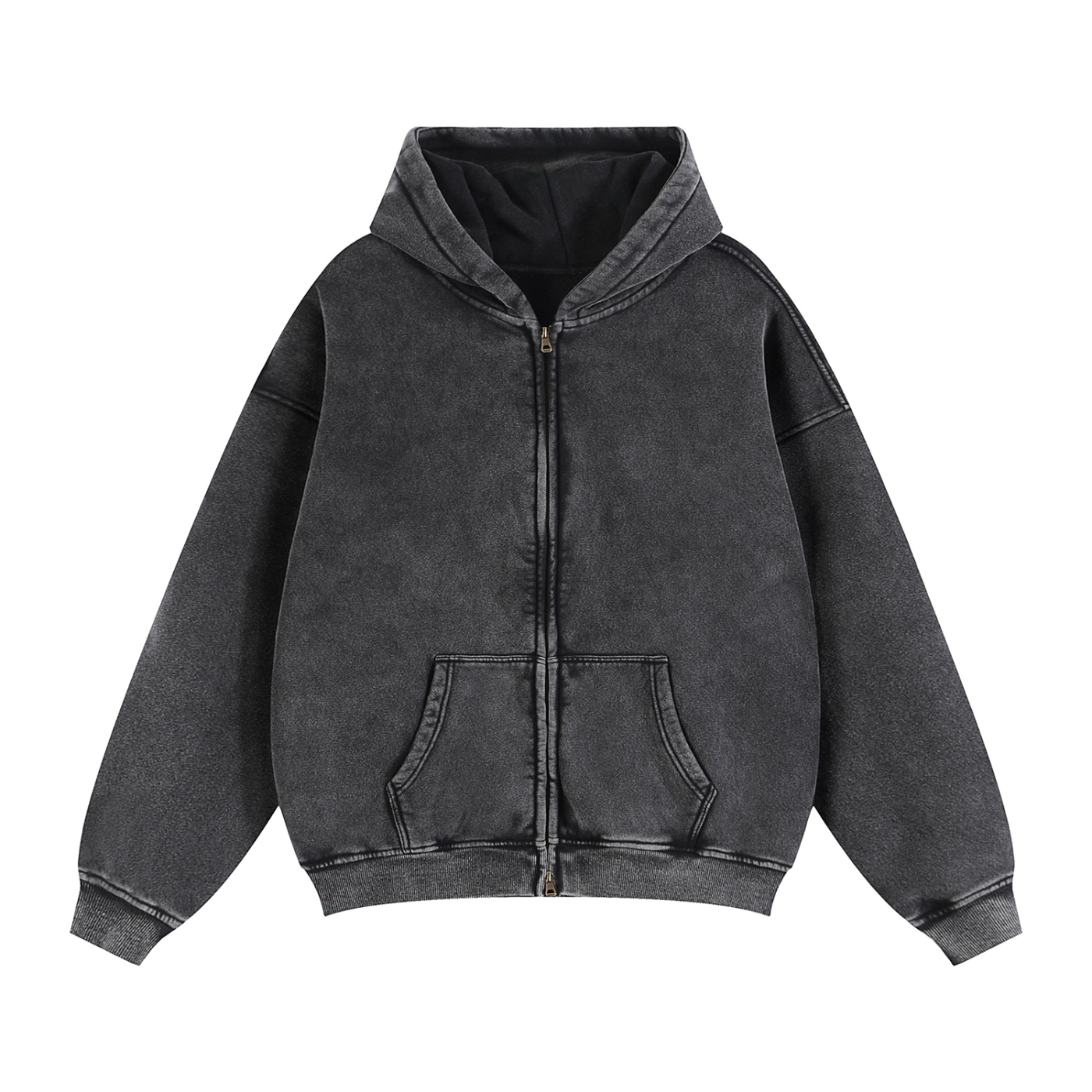 Zip-Through Fleece Hoodie "Fear May Be The Key"