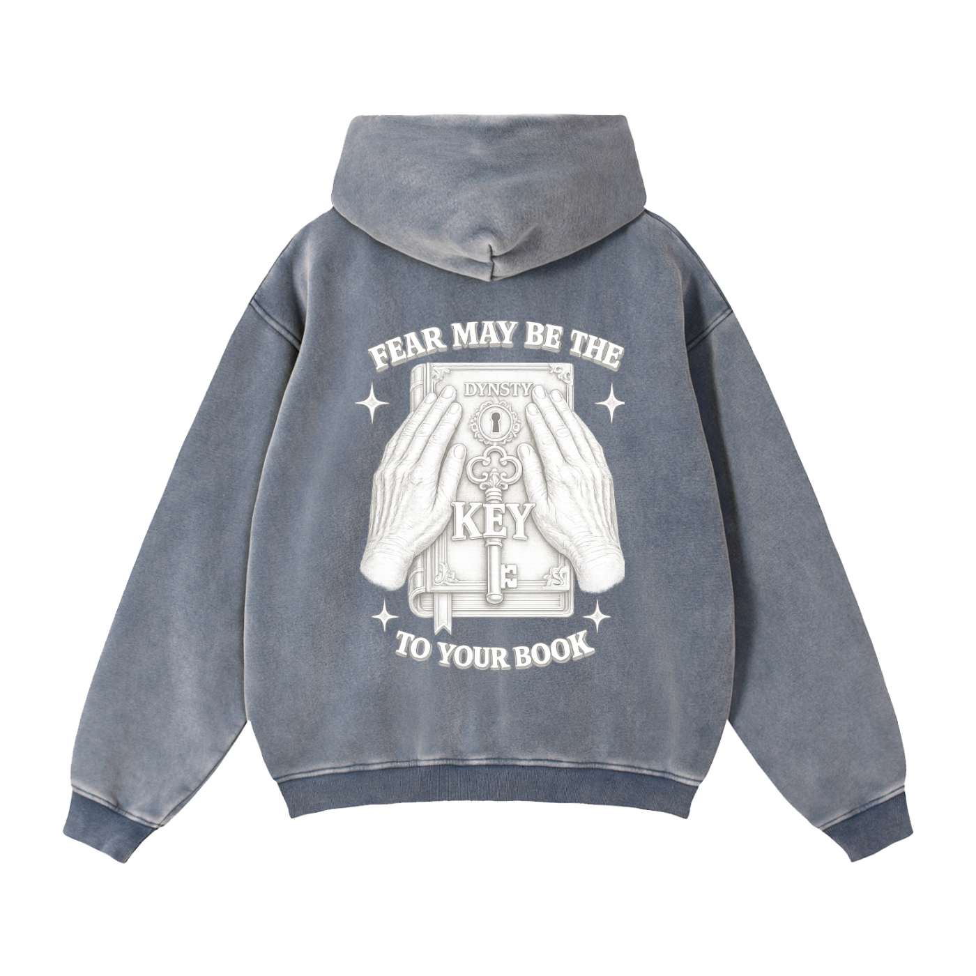 Zip-Through Fleece Hoodie "Fear May Be The Key"