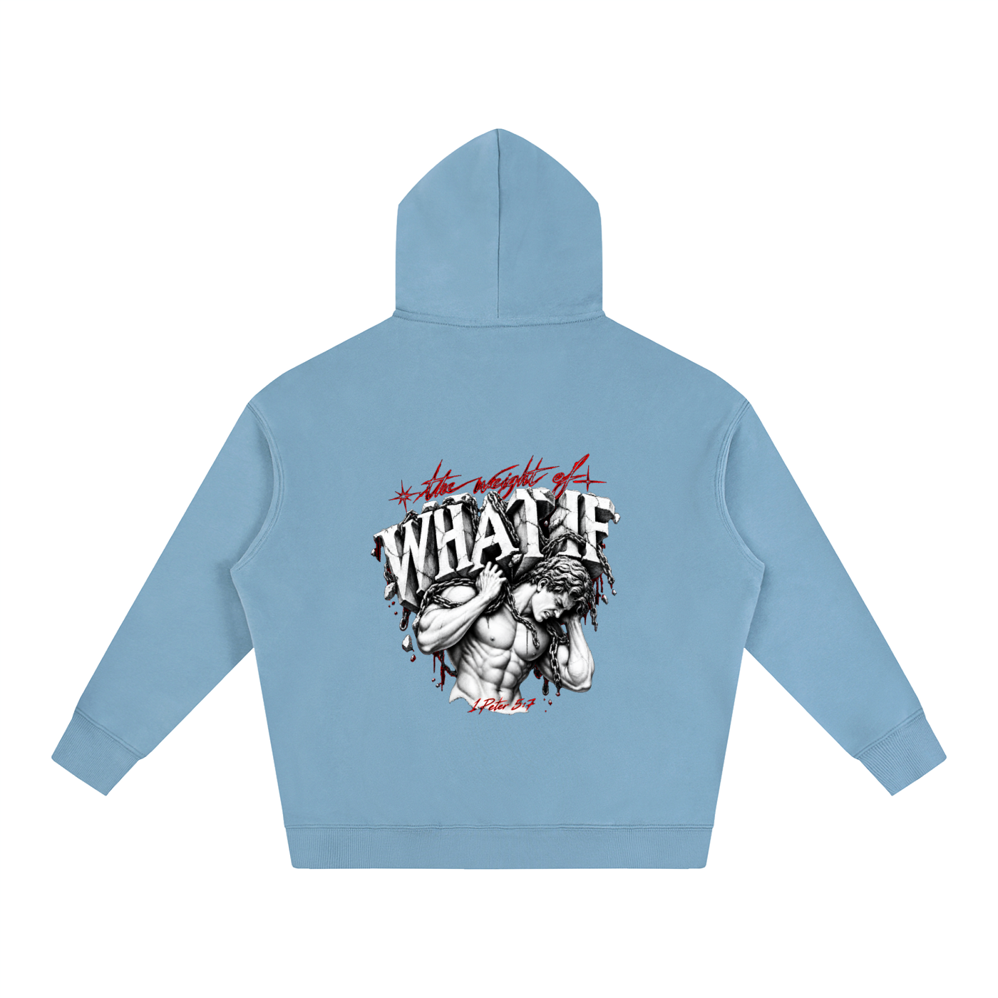 Oversize Fleeced Hoodie "The Weight of What If"