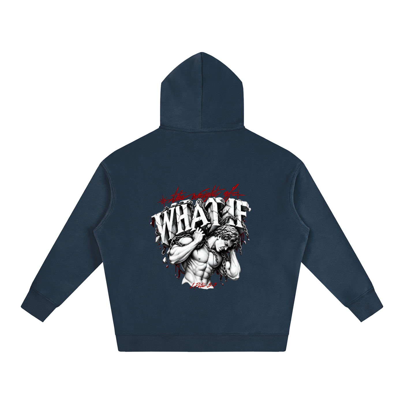 Oversize Fleeced Hoodie "The Weight of What If"