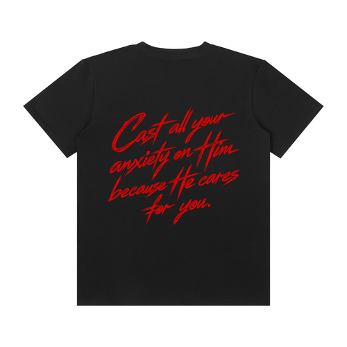 Classic Crew Neck Cotton T-Shirt "The Weight of What If"