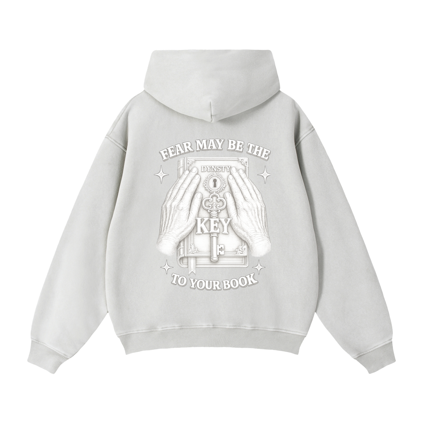 Zip-Through Fleece Hoodie "Fear May Be The Key"