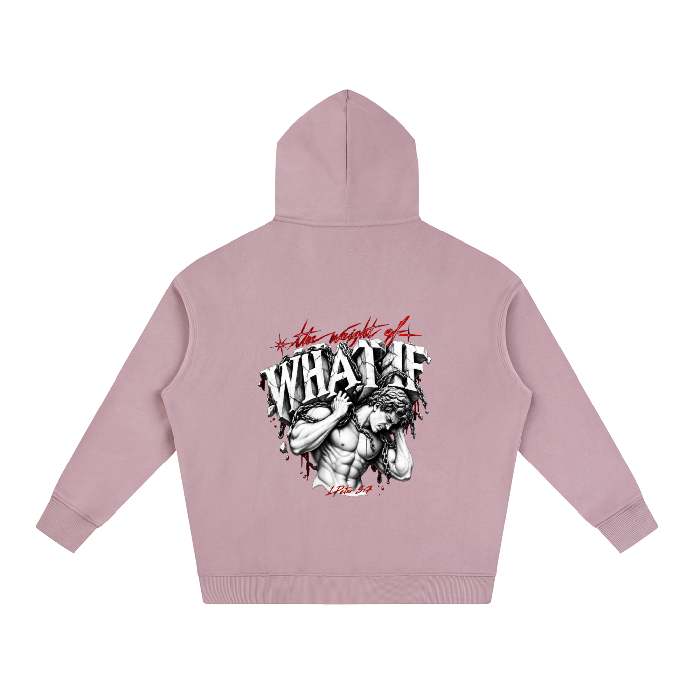 Oversize Fleeced Hoodie "The Weight of What If"