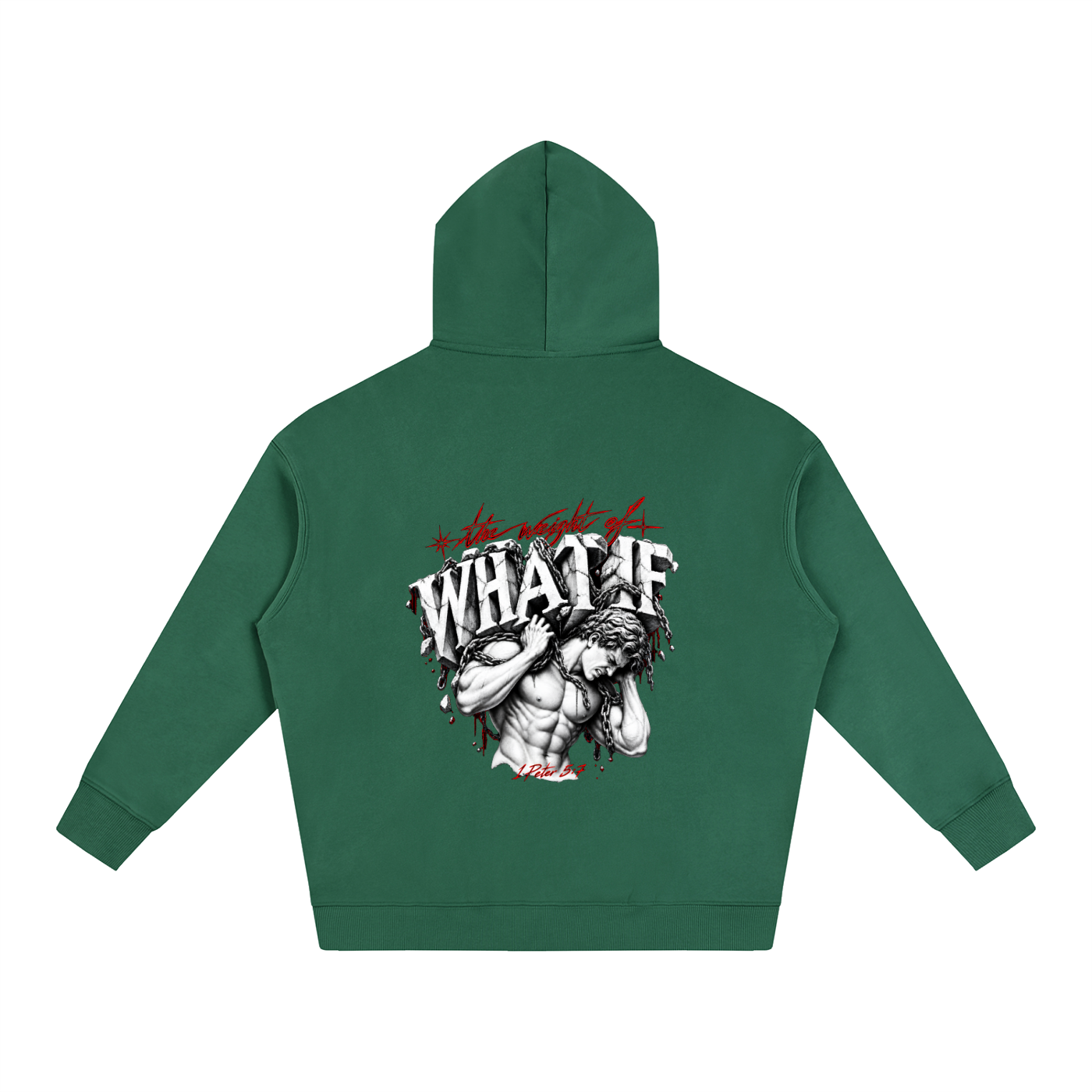 Oversize Fleeced Hoodie "The Weight of What If"