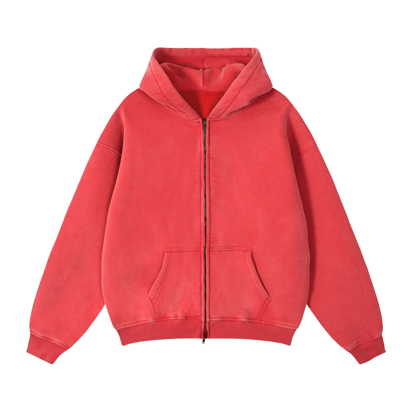 Zip-Through Fleece Hoodie "Fear May Be The Key"