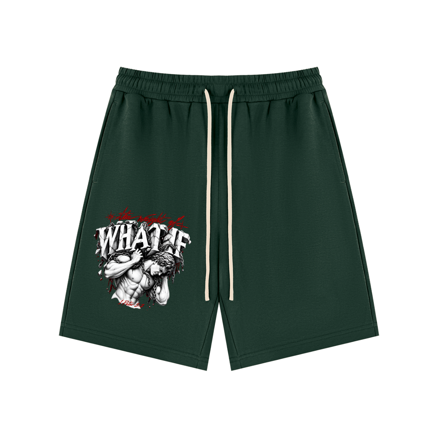Drawstring Shorts "The Weight of What If"
