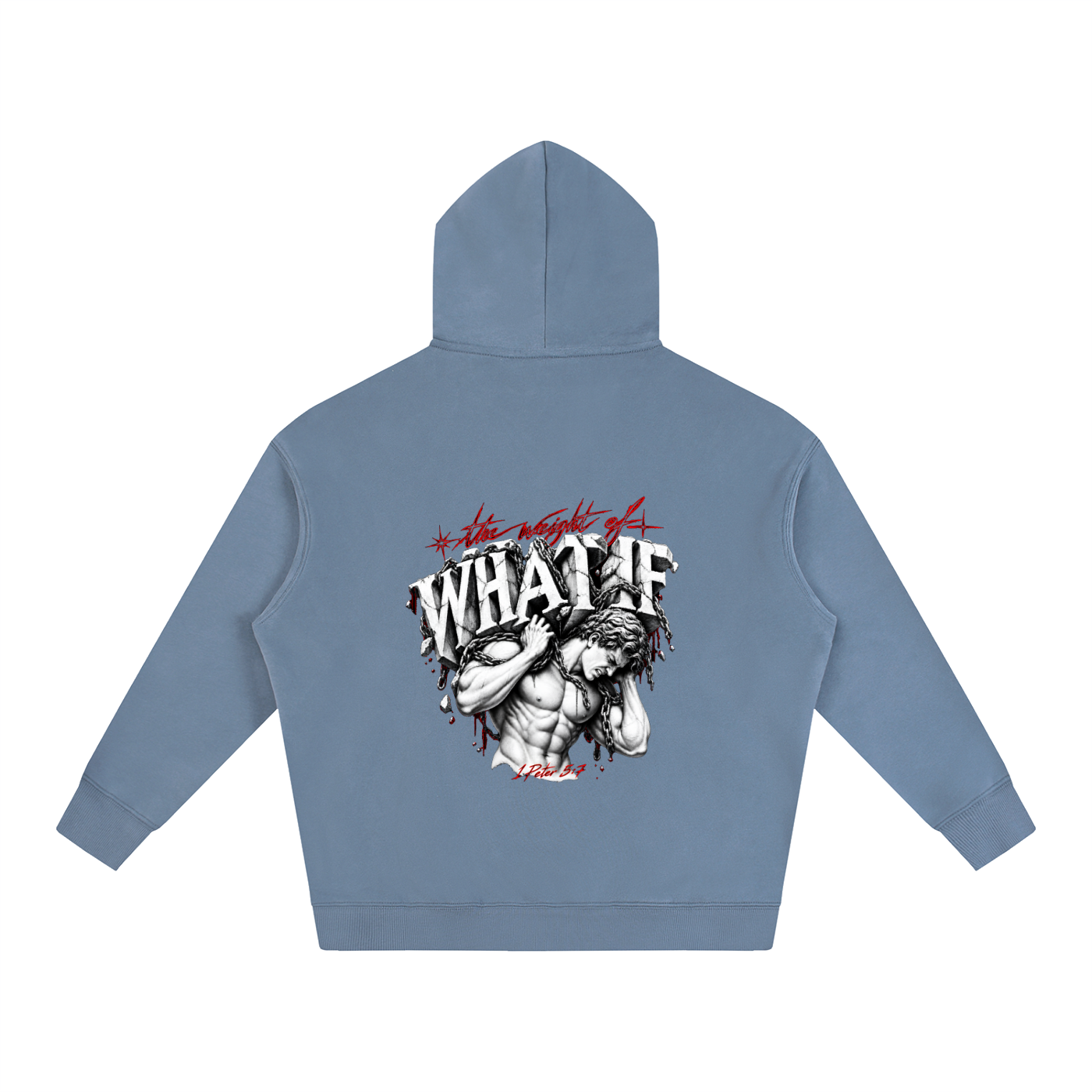 Oversize Fleeced Hoodie "The Weight of What If"